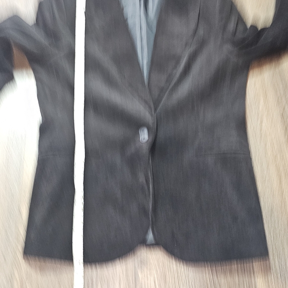 Norma Kamali Black Velvet Blazer Jacket Size 16 – Soft Stretch Corduroy Look - Picture 8 of 11